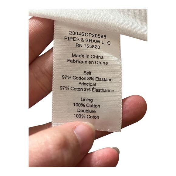 Veronica Beard dress Tucker ruched halter midi white size 14 - Picture 6 of 9